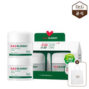 닥터지 레드 블레미쉬 클리어 수딩 크림 50mL+50mL(온라인듀오전용기획) +쇼핑백