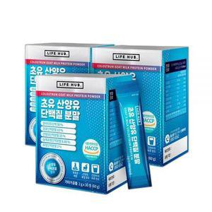 라이프허브 초유 산양유 단백질 분말 3세트2g x 90포 3개월분