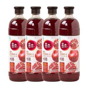 청정원 마시는 홍초 석류 1.5L x 4개 / 과일 숙성 발효초