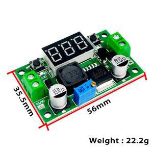 LM2596 벅 3A DC-DC 전압 조절식 스텝 다운 모듈, 4.0 ~ 40V 1.25-37V 레귤레이터, LED 포함,