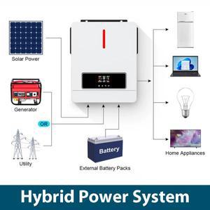 배터리 없이 듀얼 출력 가능 그리드 태양광 하이브리드 인버터, MPPT 컨트롤러, 3.6KW 온 오프, 24Vdc, 110