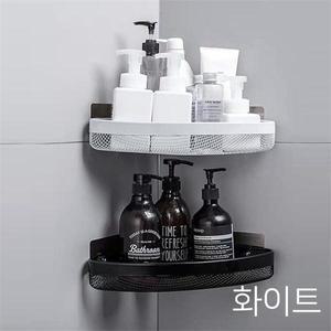 [셀러허브][라일리] Rly 욕실 물빠짐 모서리 용품 정리 수납 코너 선반 화이트 (S9608296)