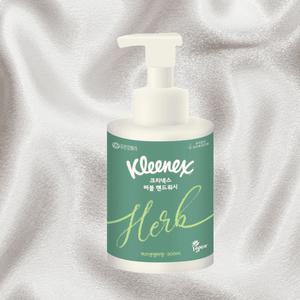 크리넥스핸드워시 버블핸드워시 손세정제 핸드솝 허브앤앰버향 500ml 2개