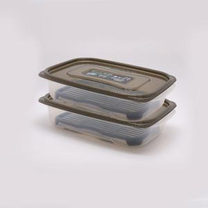 씨밀렉스 킵업트레이 1.3L 2p 채반포함 플라스틱 냉장고 냉동실 보관 밀폐용기 야채 김밥재료 보관통 파통