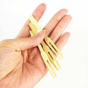 일회용과일꽂이 캠핑 식당 뷔페용 나무 포크