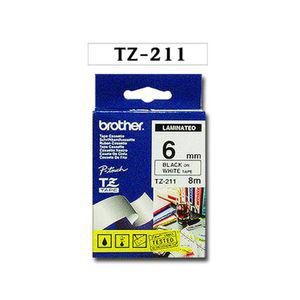 브라더 TZ 테이프 TZ-211 6mm제본 마스킹라벨 프린터 라벨기 스티커 다용도스티커