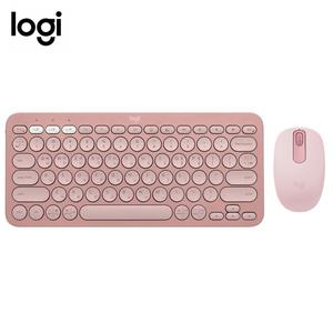 장패드증정 로지텍 K380S+M196 로즈 한글각인 블루투스 키보드 무소음 마우스세트