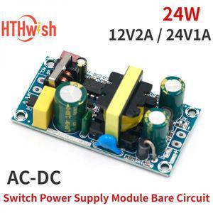 직류전원장치 AC-DC 스위칭 전원 장치 모듈 베어 회로 교체 수리용 보드 24W 100-265V~12V 2A 24V1A 12V2A