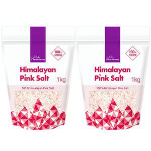 [네이처모닝] 히말라야 핑크솔트 굵은소금 2 kg(1 kg x 2봉)