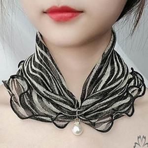6컬러 중년 여성 쉬폰 쁘띠 스카프 목주름 커버 봄 여름 스카프