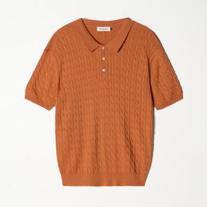 트래드클럽 남자 반팔 카라티 남성 케이블 니트 레귤러핏 꽈배기 빅사이즈 (8컬러 M - 5XL)