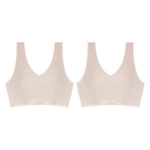 슬림9 노와이어 심리스 편해브라 뉴베이직, 베이지, S, 2개