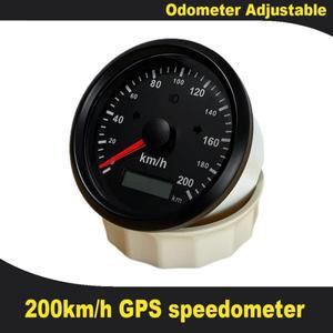 방수 85mm GPS 속도계 125 km/h 160 200 자동차 오토바이 UTV 총 마일리지 조정 가능