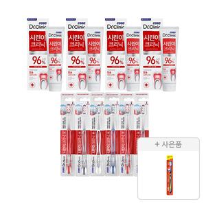 2080 닥터크리닉 시린이 치약 140g, 4개 + 시린이 칫솔, 6개 + 증정(토탈케어 칫솔, 일반모, 1개)