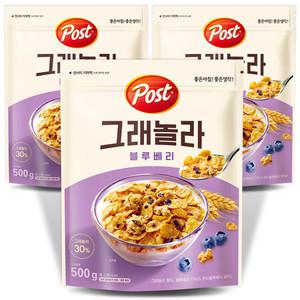 동서식품 포스트 그래놀라 블루베리 500gx3개