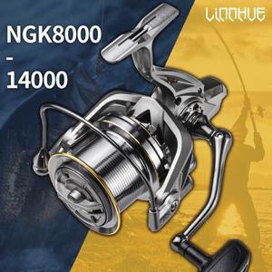 LINNHUE 낚시 릴 빅 8000 9000 10000 12000 14000 스피닝 드래그 20KG 강력한 바닷물 민물 Pesca