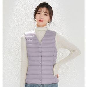 여성용 오리털 경량 패딩 조끼 여자조끼 