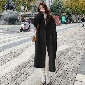 깜도리 여자 키작녀 모직 코트 핑크 무드 추동 루즈핏 하프 헵번 꾹4