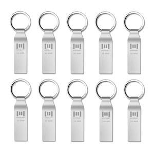 모스다트 10팩 64GB USB 3.0 플래시 드라이브 메탈 키체인 데이터 백업 Zip 속도 최대 90MB /s 고속 USB3.0 엄지 드라이브, 방수 점프 메모리 스틱, 실버
