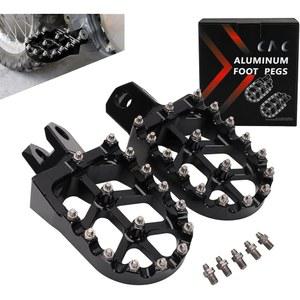 JFG 레이싱 더트 바이크 풋 페그, DRZ400 풋페그 받침대 CNC for DRZ400S 00-19 21-22 /DRZ400SM 05-19 21-22 /DRZ400E 00-07 /DRZ400 00-04 /RM125 RM250Z RMX250-블랙