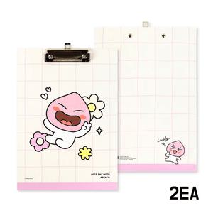 어피치 핑크 클립보드 A4 합지보드 서류철 22x31cm 2개