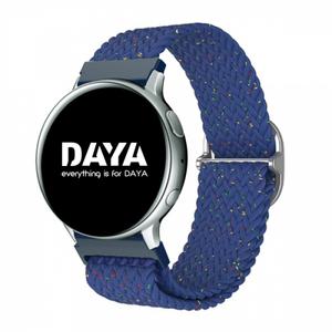 DAYA 갤럭시워치 5 4 3 스트랩 20mm 브레이드 버클 스타블루 솔로루프 밴드 스트랩