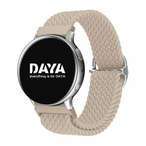 DAYA 갤럭시워치 5 4 3 스트랩 20mm 브레이드 버클 아이보리 솔로루프 밴드 스트랩