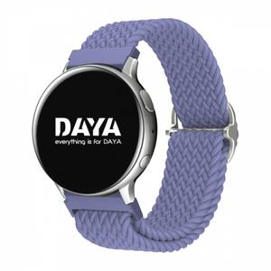 DAYA 갤럭시워치 5 4 3 스트랩 20mm 브레이드 버클 라벤더 솔로루프 밴드 스트랩