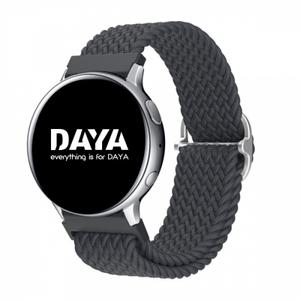 DAYA 갤럭시워치 5 4 3 스트랩 20mm 브레이드 버클 그레이 솔로루프 밴드 스트랩