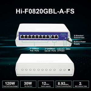 Hisource 실외 방수 6 8 9 포트 POE 이더넷 스위치 액티브48V 지원 IEEE 802.3af/at IPC/무선 AP용 네트워