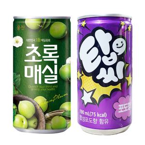 초록매실 180mlx30캔+탑씨 포도 190mlx30캔 미니캔