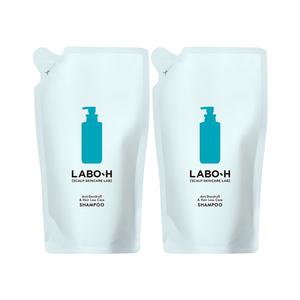 라보에이치 댄드러프클리닉 비듬 샴푸 리필 400ml, 2개