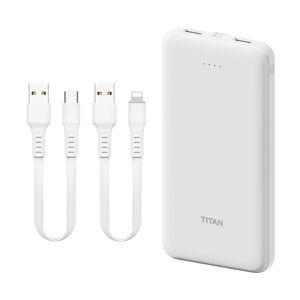 타이탄 슬림듀얼 보조배터리 10000mAh C타입/8 케이블