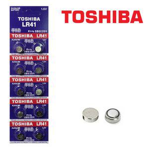 TOSHIBA LR41 알카라인 1.5V건전지10개