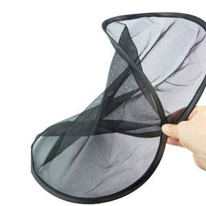 자동차 클링 뒷창 유리 바이저 UV 앞 100x50cm 거즈 블라인드 빨판 마운트 블랙 차양