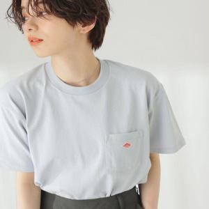 포켓 반팔 반팔티 단톤 스트라이프 티셔츠 남성용