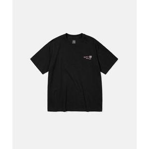 코오롱스포츠 KOLON SPORT 남녀공용 캠핑 그래픽 반팔 라운드 티셔츠 TLTCM25615BLK 177267