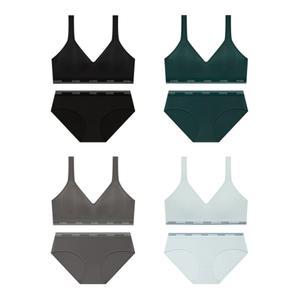 게스언더웨어 [4PACK] 헬시 노와이어 브라 팬티 세트 편안한