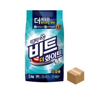 3입 도매 LION 비트 세탁가루 가루 라이온코리아 대용량 더화이트 분말 세탁 업소용 5kg 세제