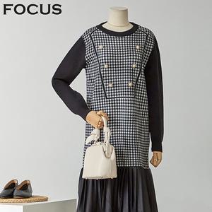 [롯데백화점]포커스 체크배색주름원피스_FW1L7OP0477
