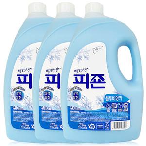 피죤 블루비앙카 3.1L 3개 , 섬유유연제 대용량 리필 용기 본품