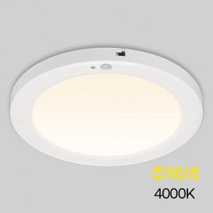 원형 LED 센서등 엣지 MEGAA 8인치 20W 주백