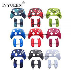 IVYUEEN 교체 하우징 쉘 Xbox 시리즈 S X 컨트롤러 커버 페이스 플레이트 후면 핸들 사이드 레일 블루 레드