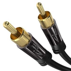 KabelDirekt 1.8m(6피트) 쇼트 - RCA/포노 서브 우퍼 리드 케이블 1 to 오디오/디지털/비디오 (동축 수/수
