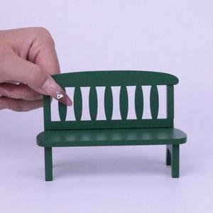 인형의 집 미니어처 가구 나무 더블 야외 의자 Ob11 벤치 Bjd