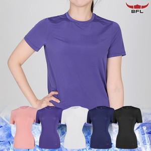 BFL 아이스쉐이크 여름 여성 기능성 냉감 데일리 라운드 반팔 쿨 티셔츠(W5ST1
