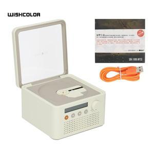 시트렌 R200 레트로 올인원 CD 플레이어 Wishcolor 화이트 휴대용 블루투스 스피커 DC 5V C타입 CD 플레이