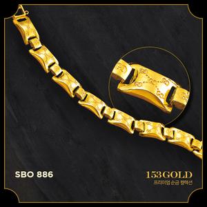 153골드 [최신]24K 순금 SBO 886 브랜드스타일 고급팔찌 75g (20돈)