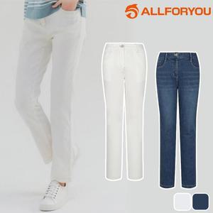 올포유 청바지 생지데님 일자핏 팬츠 여름 여성