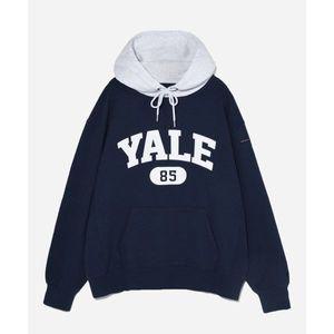 예일 YALE 믹스 투톤아치 후드_네이비 YD02HD6011NA 587787